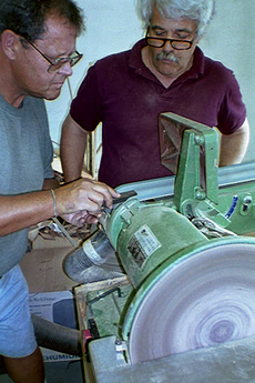 Ivon teaching sanding technique